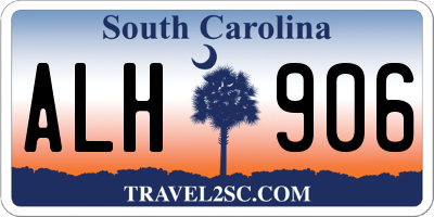 SC license plate ALH906