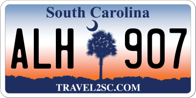 SC license plate ALH907