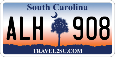 SC license plate ALH908