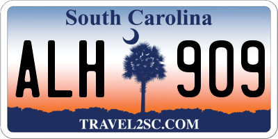 SC license plate ALH909