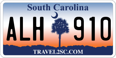SC license plate ALH910