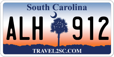 SC license plate ALH912