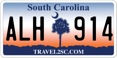 SC license plate ALH914