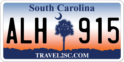SC license plate ALH915