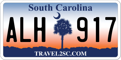 SC license plate ALH917
