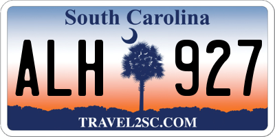 SC license plate ALH927