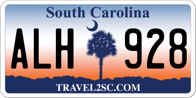 SC license plate ALH928