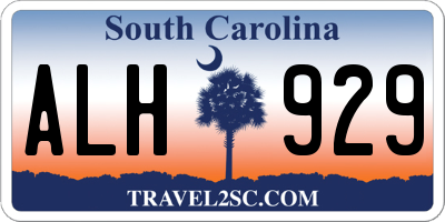 SC license plate ALH929