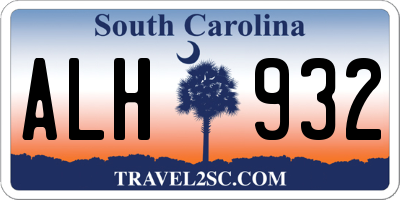 SC license plate ALH932
