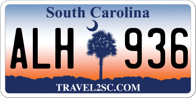 SC license plate ALH936