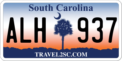 SC license plate ALH937