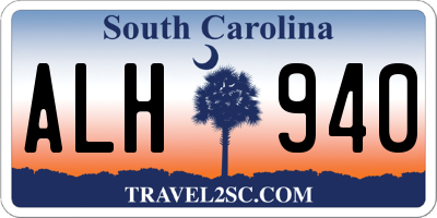 SC license plate ALH940