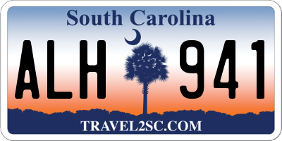 SC license plate ALH941