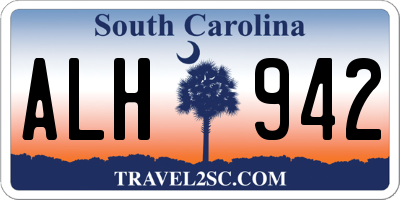 SC license plate ALH942