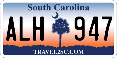 SC license plate ALH947