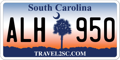SC license plate ALH950