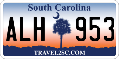 SC license plate ALH953