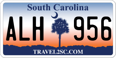 SC license plate ALH956