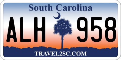 SC license plate ALH958