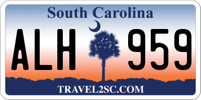 SC license plate ALH959