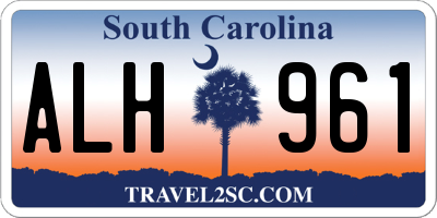 SC license plate ALH961