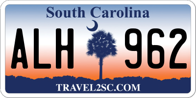 SC license plate ALH962