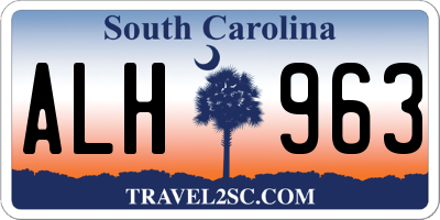 SC license plate ALH963