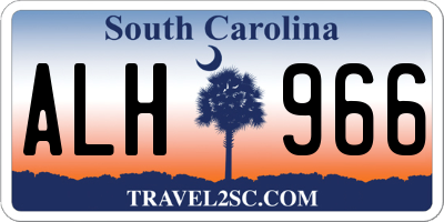 SC license plate ALH966