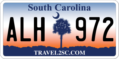 SC license plate ALH972