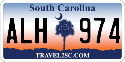SC license plate ALH974