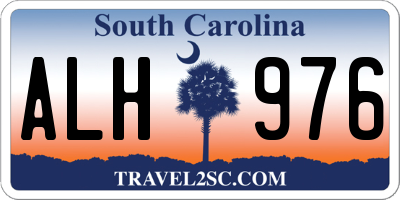 SC license plate ALH976