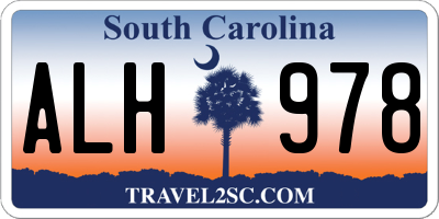 SC license plate ALH978