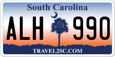 SC license plate ALH990