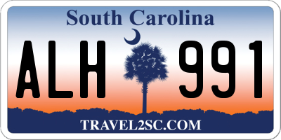 SC license plate ALH991