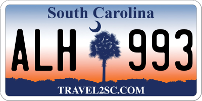 SC license plate ALH993