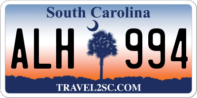 SC license plate ALH994