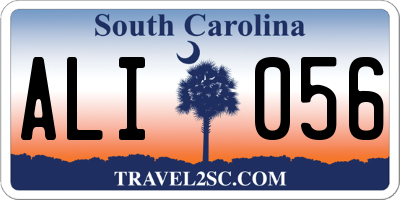 SC license plate ALI056