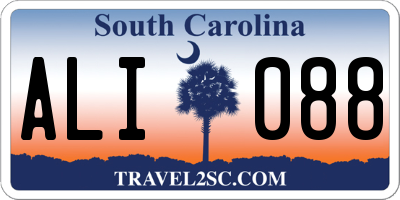 SC license plate ALI088