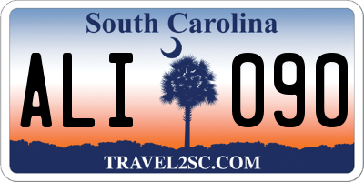 SC license plate ALI090