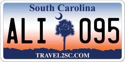 SC license plate ALI095