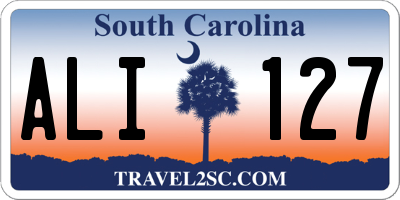 SC license plate ALI127