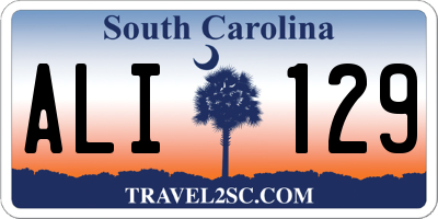 SC license plate ALI129