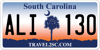 SC license plate ALI130