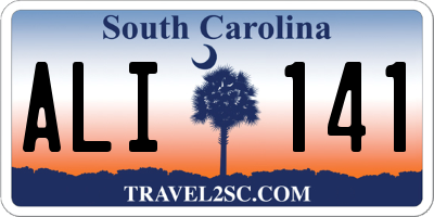 SC license plate ALI141