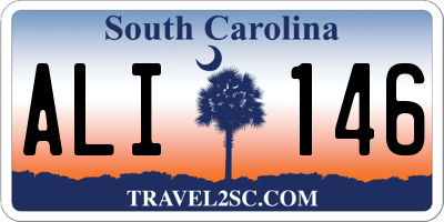 SC license plate ALI146