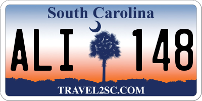 SC license plate ALI148