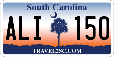 SC license plate ALI150
