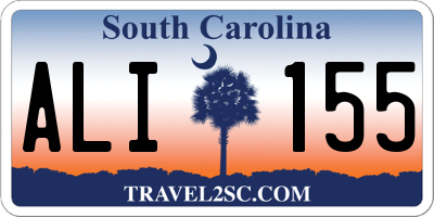 SC license plate ALI155