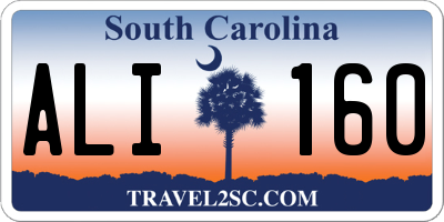 SC license plate ALI160