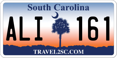 SC license plate ALI161